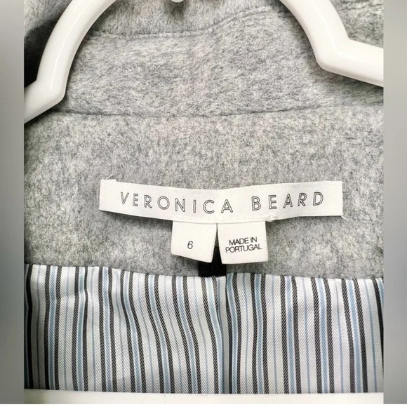 Veronica Beard Nalida Overcoat Grey Size 6 Wool Cashmere Long Cardigan Coat - Picture 8 of 13